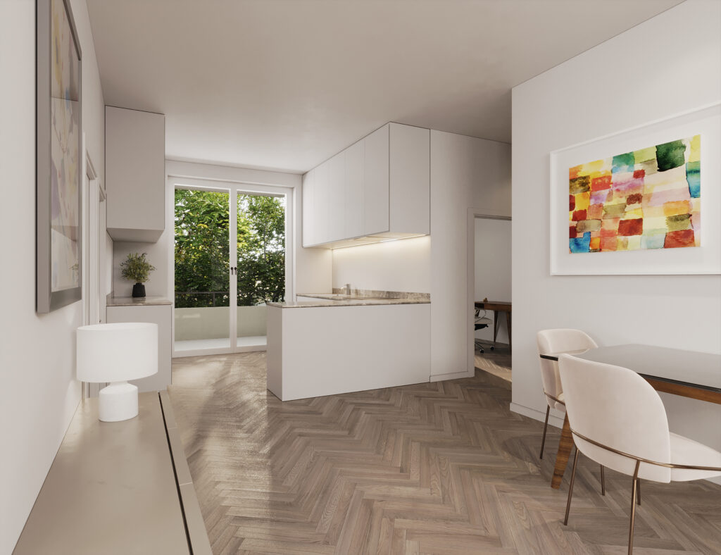 Visualisierung Küche Bauprojekt Best194 Wohnung kaufen Berlin Oranienburg